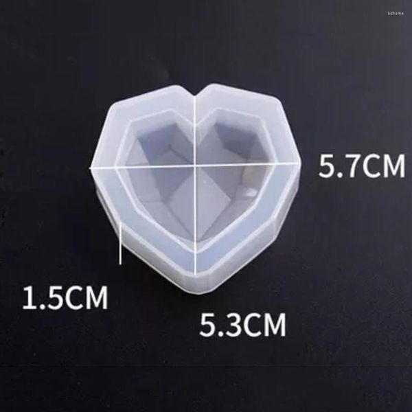 Backformen 3D Diamant Liebe Herz Dessert Kuchen Silikonform Mousse Gebäck Dekoration handgemachte Kristall Epoxidharz Süßigkeiten