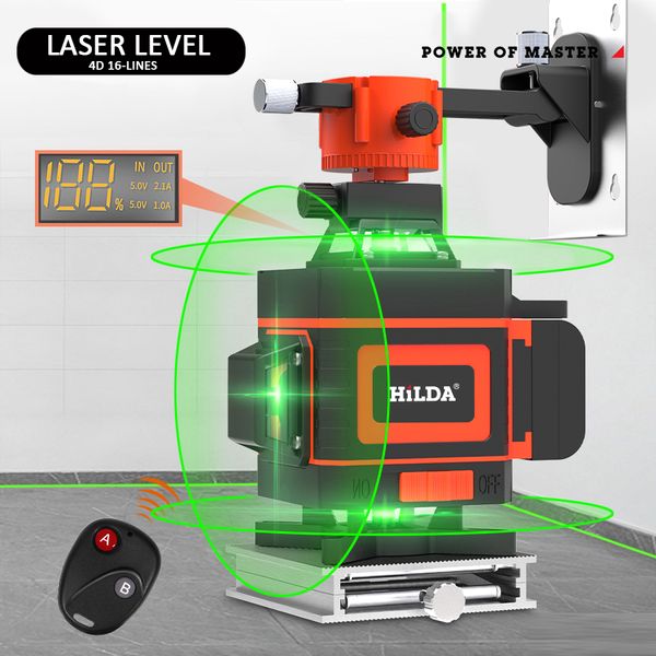 Livello laser 3D/4D Autolivellante automatico 360° orizzontale e verticale a croce Livello laser verde super potente