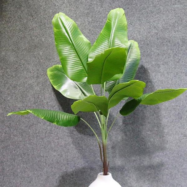 Fiori decorativi Foglie artificiali Simulazione di piante in vaso Paesaggio Decorazione di nozze per la casa Decorazioni per piante di foglie di banana finte