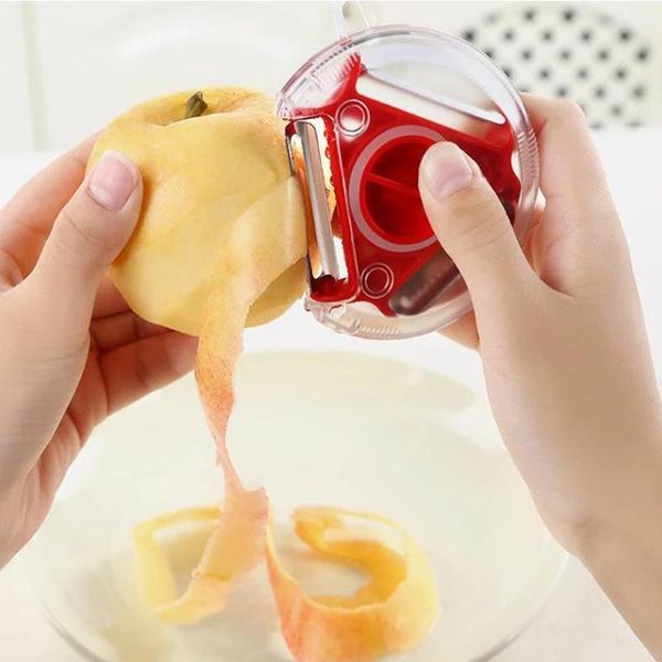 Accessori per utensili 3In1 Pelapatate multifunzione in acciaio inossidabile Cetrioli Carote Taglia frutta Julienne Grattugia per patate Set da cucina