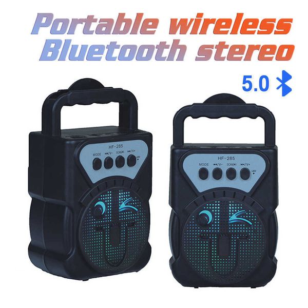 Altoparlanti portatili Altoparlante Bluetooth senza fili Bass Surround Stereo Altoparlante Bluetooth esterno portatile Supporto per altoparlante wireless USB Disco U Microfono FM Z0317