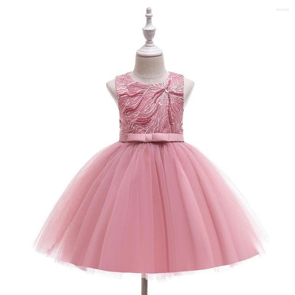 Девушка платья 2023 летние цветочные девочки Детская детская юбка День платья День принцессы