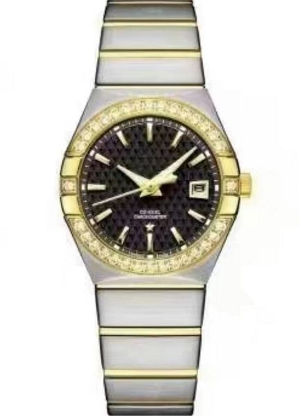 Omega Watch Relógio Mecânico Feminino Designer de Prata Diamante com Mostrador 38mm com Super Movimento 8500 Relógio de Luxo À Prova D 'Água de Corda Totalmente Automático