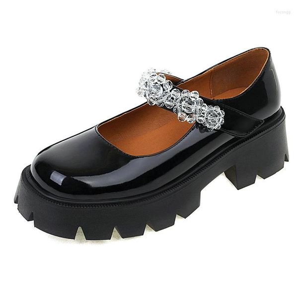 Scarpe eleganti 2023 tacchi alti bianchi neri primaverili Donne Pompe della piattaforma in pelle di moda Fashi