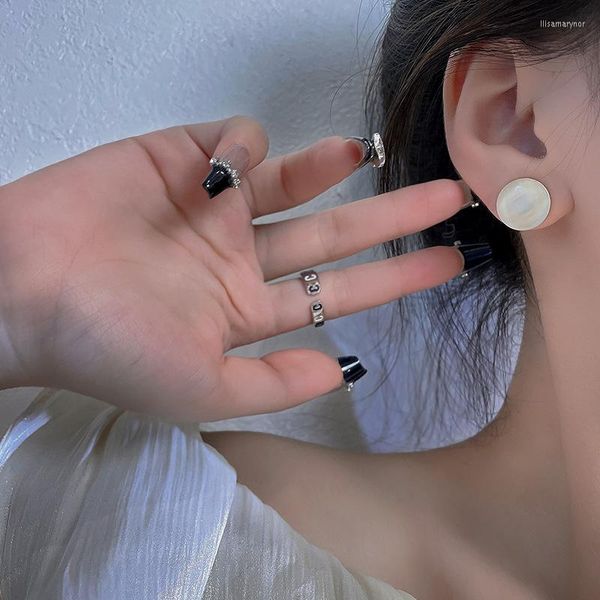 Orecchini pendenti 14mm Moda opale magnete orecchino strass punk tondo perno gioielli non penetranti fascino festa di lusso