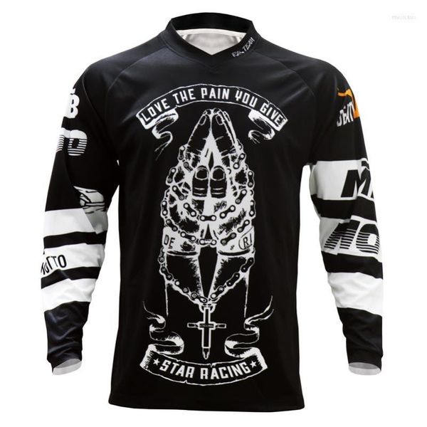 Giacche da corsa 2023 Spirit Blessing Pro Moto Jersey Abbigliamento da mountain bike T-shirt MTB DH MX Camicie da ciclismo Offroad Cross Motocross Wear