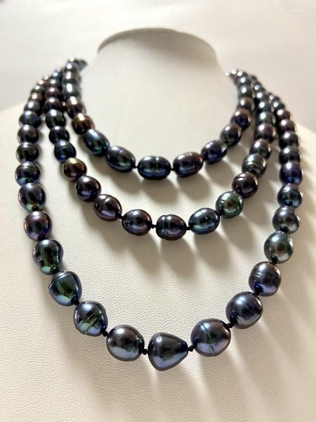 Цепочки Extra Long Pearl 60 -inch 11x15mmnecklace настоящий пресноводный