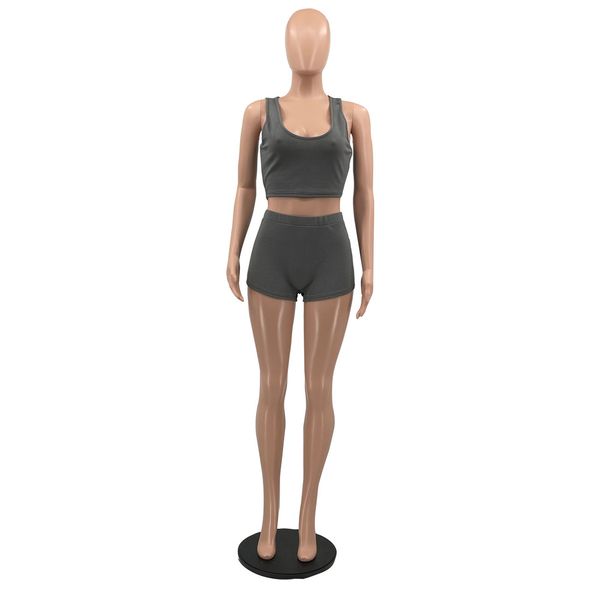 2023 Designer Summer Survêtements Deux Pièces Ensemble Femmes Tenues Sans Manches Débardeur Et Shorts Assortis Yoga Fitness Vêtements Sportswear En Vrac 9492