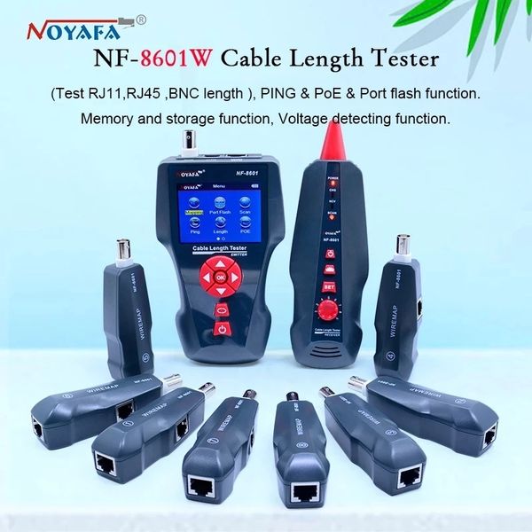 Nuovo NF-8601W Tester multifunzionale per cavi di rete LCD Tester di lunghezza del cavo Breakpoint Tester Versione inglese