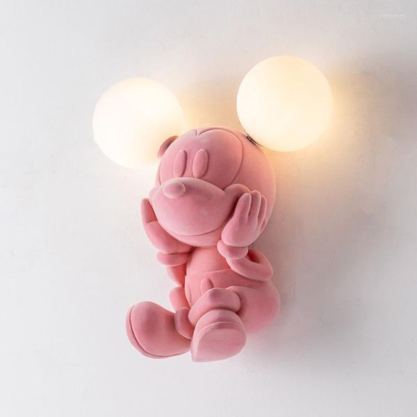 Tischlampen Kobuc Cartoon Kinder Wandleuchte Moderne Einfachheit Tierform Kinderzimmer Dekoration G4 Wand/Tisch Schwarz Rosa Wandleuchten