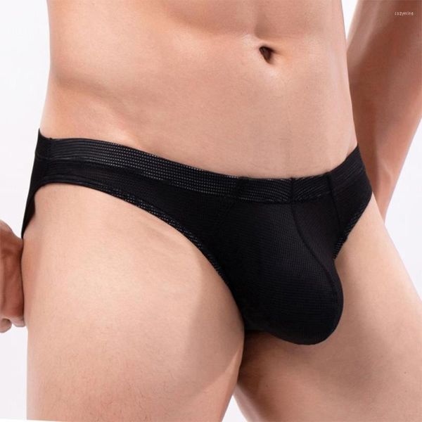 Unterhosen Männer Mesh Briefs Penis Pouch Unterwäsche Tanga Atmungsaktive Low Rise G-String Homme Slip Jockstrap Höschen