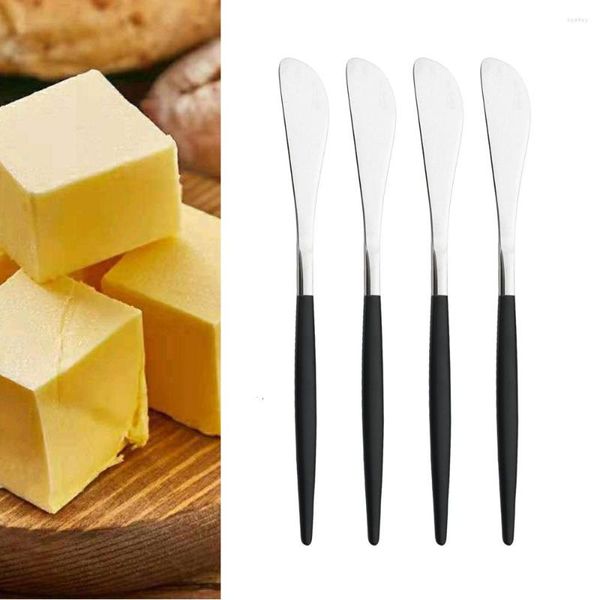 Geschirrsets 4pcs Edelstahl Buttermesser Frühstücks Utensil Käse Spreaders Werkzeug Western Besteck Messer Dessertzubehör