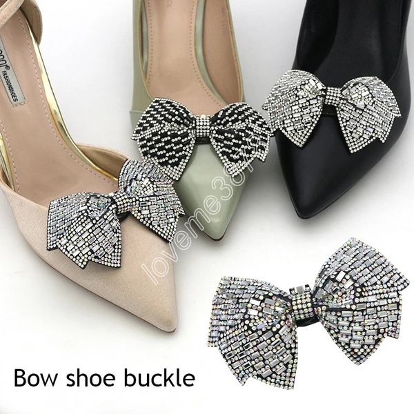 1 PCS Crystal Rhinestones Bow Shoe Clips Wedding Bridal Buckles