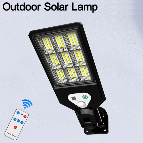 Poderoso solar rua solar luz externa lâmpada movida sol parede parede impermeável Sensor de movimento pir moving jardins de luz Crestech