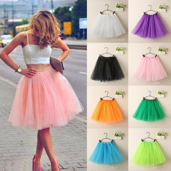 Saias Mesh Tulle for Women Elastic Lightweight Party Halloween Fantas