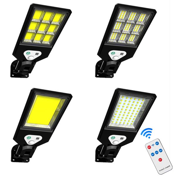 Sensore di movimento solare a LED FLOOD LIGHT COB Sicurezza Wall Street Lamp Yard Outdoor crestech