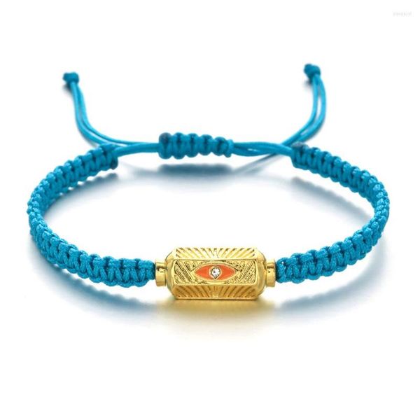 Braccialetti con ciondoli Gioielli Boho Bracciale con occhio turco fatto a mano Corda da donna Moda Perline portafortuna regolabili con perline multicolori Regali per amici