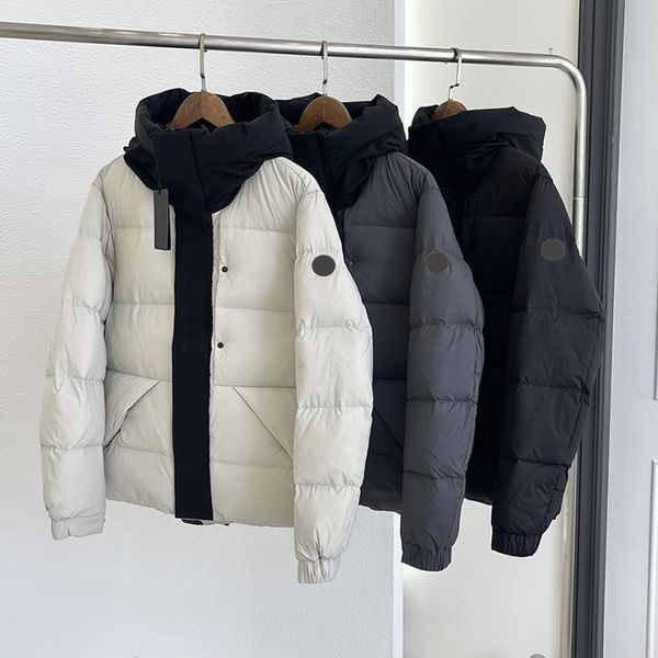 Herren Madeira Puffer-Daunenjacken, Winterjacke mit Kapuze, geprägte Buchstabenleiste, Oberbekleidung, Mäntel, Größe S/M/L/XL/XXL