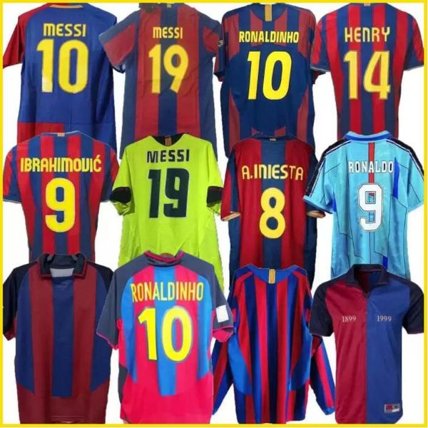 Retro-Fußballtrikots 96 97 03 04 05 06 07 08 09 10 11 14 15 XAVI RONALDINHO RIVALDO GUARDIOLA PUYOL SUAREZ Iniesta Finals klassische Maillot de Foot-Fußballtrikots