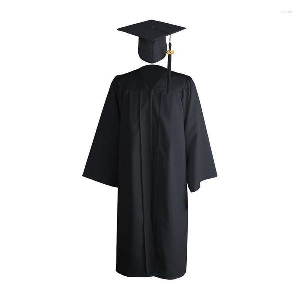 Decorazione per feste Abito da laurea College 2023 Set di cappelli unisex opaco per la scuola superiore con nappe e timbro dell'anno