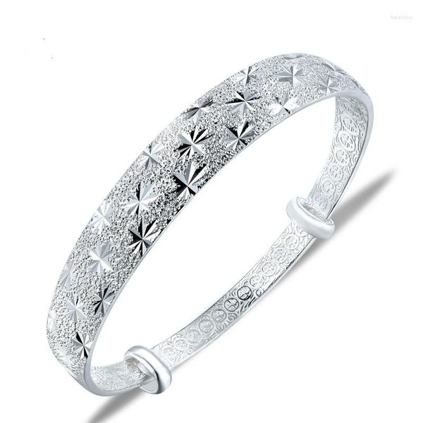 YJ00108 Moda Sterling S999 Full Silver Simple Jewelry Women Bangles