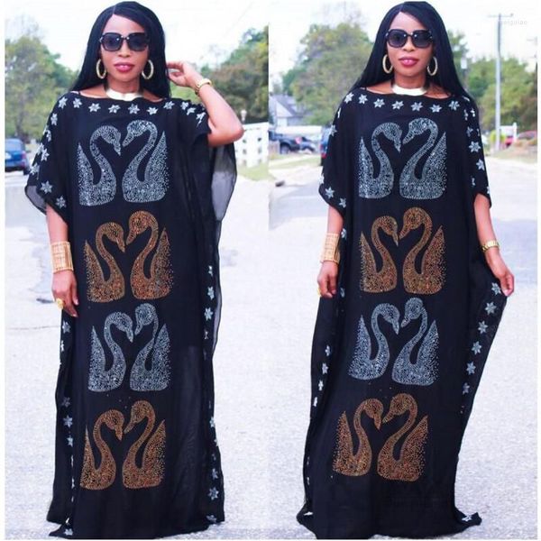 Ethnische Kleidung Afrikanische Kleider für Frauen Fledermausärmel Diamant-Kaftan Dashiki-Kleid Perlen Abaya Maxi Bazin Vintage-Kleider Afrika Lady Party