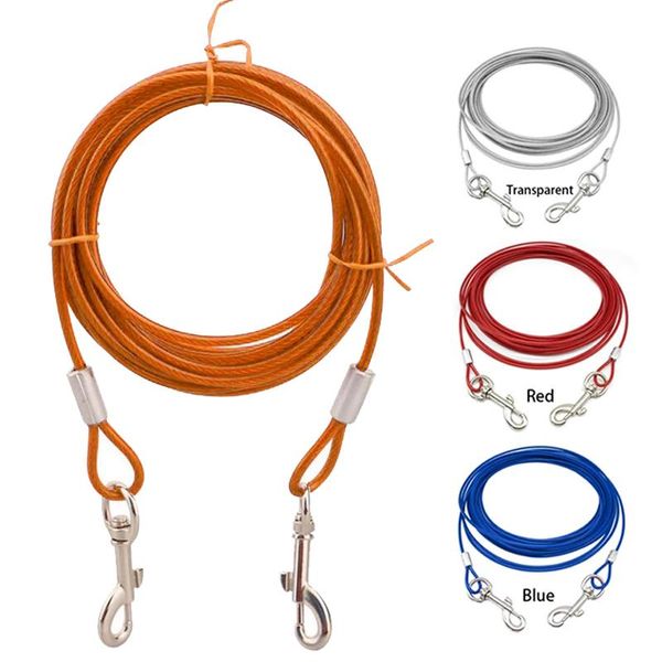 Hundehalsbänder, Leinen, 3 m, 5 m, 10 m, zum Ausbinden, Kabelleine für Hunde, Outdoor, Camping, Picknicks, Haustierdraht, Blei, bissfest, Laufen, Training, RopeDog