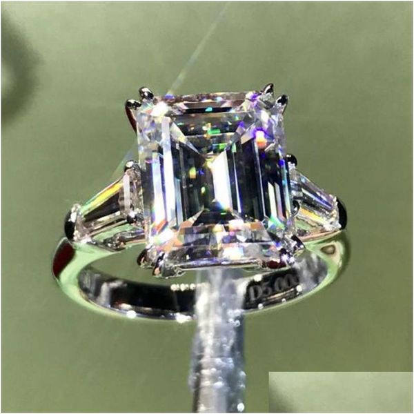 Anéis de luxo Corte a anel de diamante 4ct de diamante