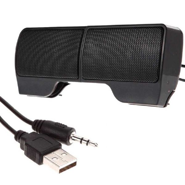 Altoparlanti portatili Mini clip portatile Barra audio USB per laptop Desktop Tablet PCSoundbar nera ed altoparlante Bluetooth Suono subwoofer Nuovo DVD Z0317