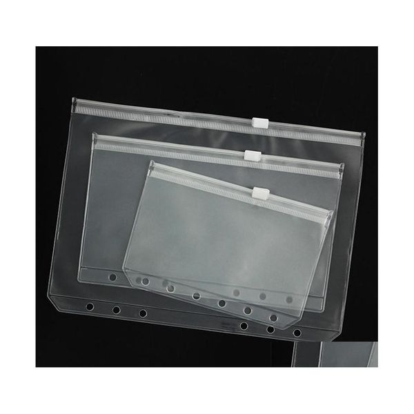 Книжная обложка A5/A6/A7 PVC Binder ER CLEAR MARCH STACH 6 Отверстие водонепроницаемые канцелярские товары.