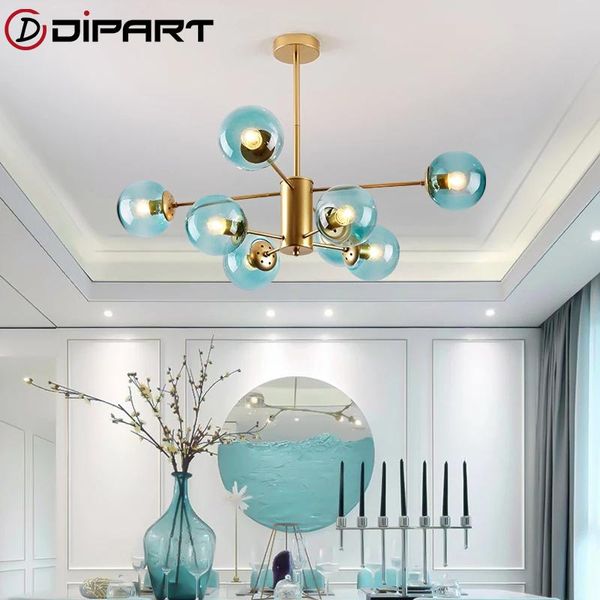 Lampadari Nordic Modern Gold Lustre Arms Retro Lampadina Edison regolabile Lampada E27 Art Spider Apparecchio a soffitto