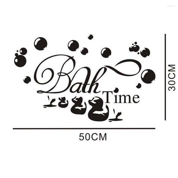 Adesivi murali Time Bath Decal Quote Bagno Decor Sticker Bubbles Home