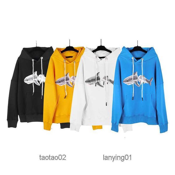 Herren Palms Designer Hoodie Flocked Handtuch bestickt Shark Hoody Hoodies Männer Angles Frauen Pullover Kapuzen-Sweatshirtsadjg