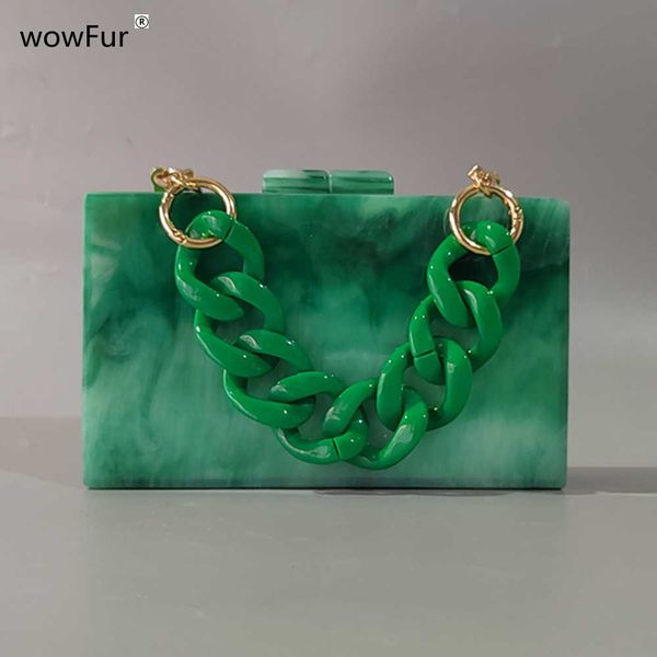 Lemon Green Acrílico PVC Plástico FLAP SACOS Femininos com Handdina curta Bolsa de ombro Famous Brand Evening Party Beach Purse Bag 230318