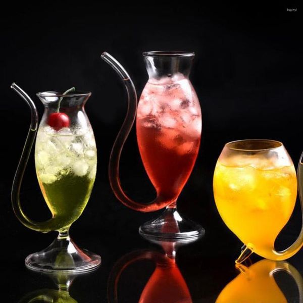 Bicchieri da vino Tazza di vetro creativa 1 pezzo Cocktail molecolare con personalità in paglia nordica da vampiro