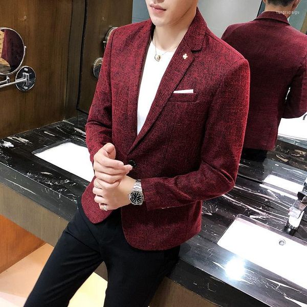 Herrenanzüge Boutique Herrenmode Business Slim Casual Britischer Stil Gentleman Atmungsaktiver und bequemer koreanischer Anzug