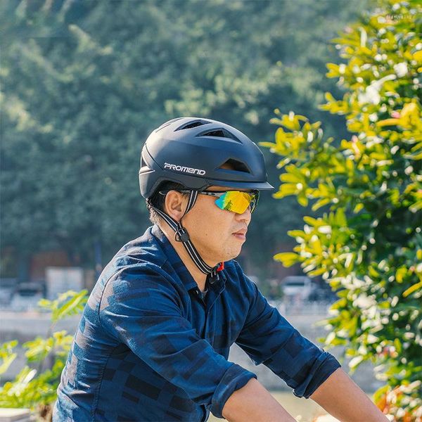 Motorradhelme Helm mit Warnleuchten Elektrofahrzeug Radfahren Rennrad Sommer Outdoor Halb