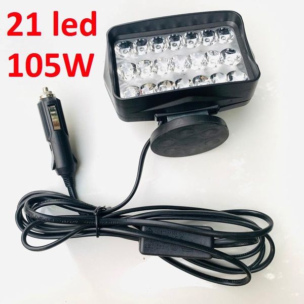 Sistema de iluminação outra poderosa luz do carro de ímã 105W LED com fiação de cabo de fiação Magnetic para caça a caça a barracas de tenda