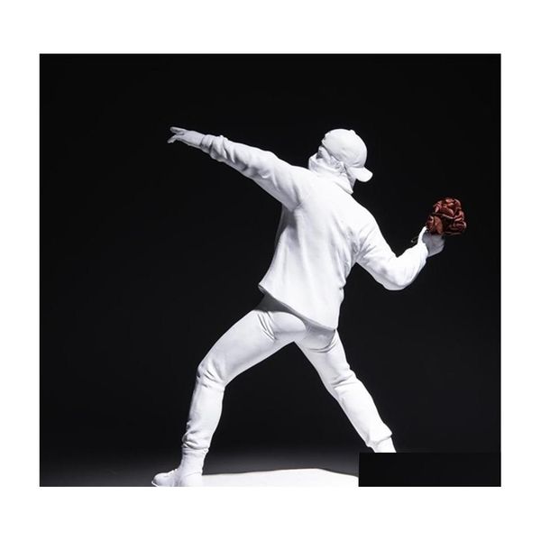 2016 Deko-Objekte Figuren Arsthec Banksy Graffiti Pop Art Scpture Statue Interieur für ästhetische Home Office Room Decor Accessor Dhphr