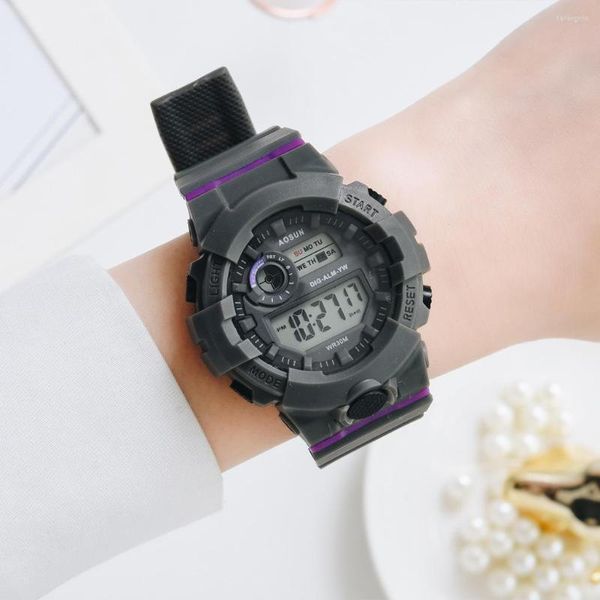 Armbanduhr Electronic Digital Watch Multifunktional Mode Casual Handgelenk für Frauen Mädchen PR Verkauf