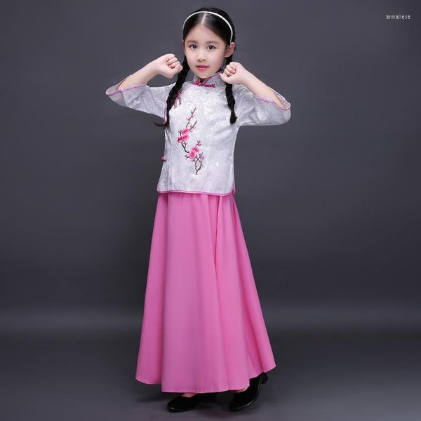 Stage Wear Top Gonna Costume tradizionale cinese Ragazza Hanfu Dress Ancient Ming Princess Abbigliamento Folk Cosplay 89