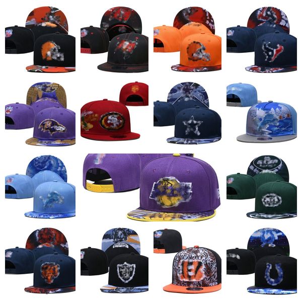Дизайнерские шляпы Snapbacks All Teams логотип вышивка футбол Baskball Cotton Letter закрыто сетчатая сетка Flex Beanies Flat Hat Hip Hop Sport Hockey Snapback Mix