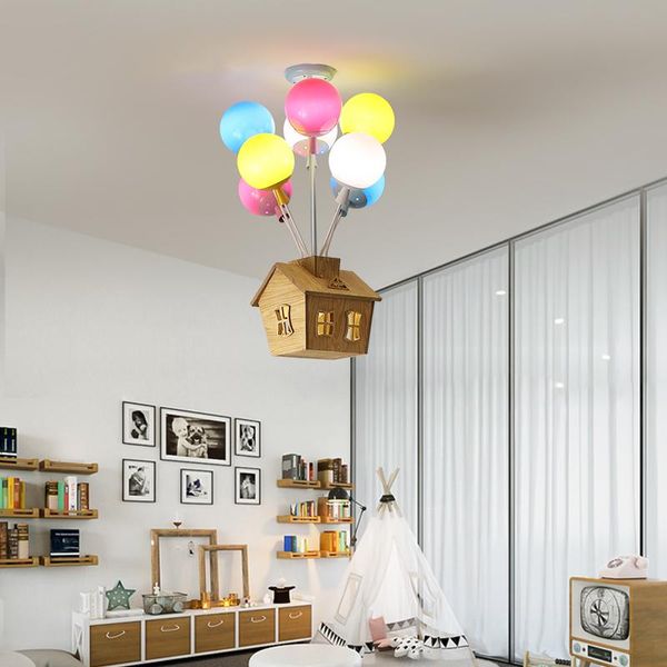 Pendelleuchten Kinderzimmer Ballon Licht Nordic Einfache Moderne Cartoon Schlafzimmer Kronleuchter Junge Mädchen Prinzessin LED Lampe LB12316Pendant