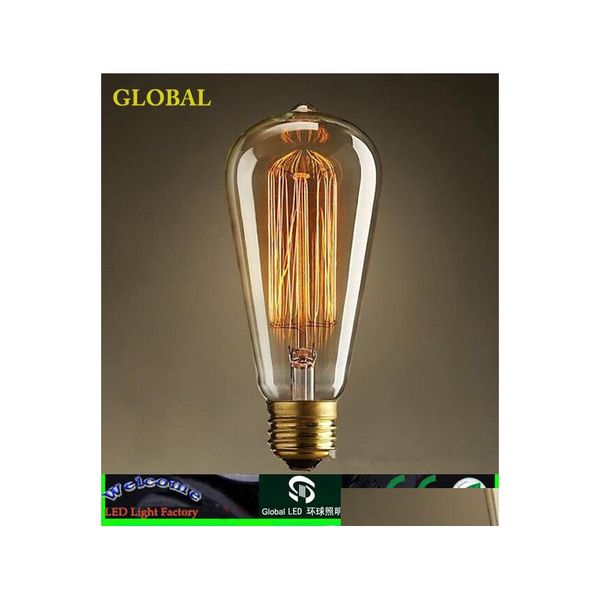 2016 LED-Lampen Mode Glühlampen Vintage Licht Bb Edison Fixture St64 E27 BBS 220V/110V 40W Lichter Antik Drop Lieferung Beleuchtung Dh4Zp