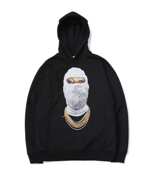 İnci Maskeli Adam Hoodie Sweatshirt Erkek ve Kadın Hoodie Fashion High Street Trend Style Plus Velvet Baskı Hoodie