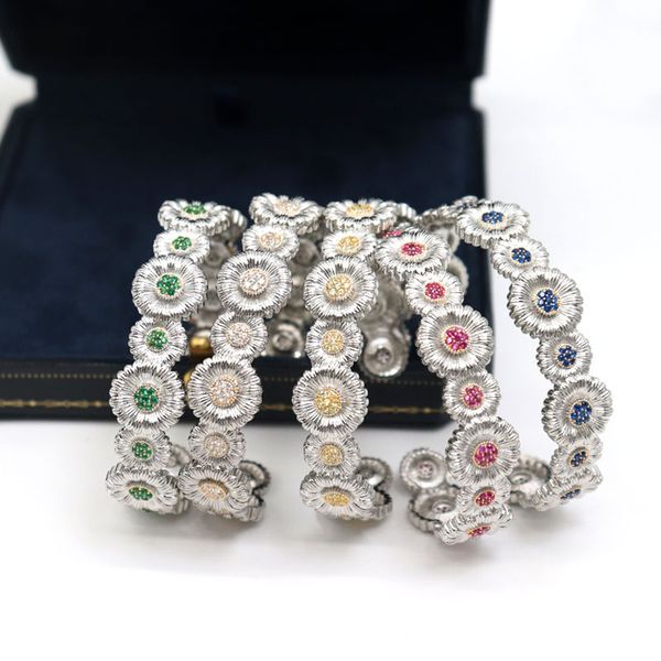 Италия ремесленная цепь gd Тот же стиль Daisy Open Bracelet Bracelet Retro Palace Персонализированные модные двойные ювелирные изделия для мужчин и женщин