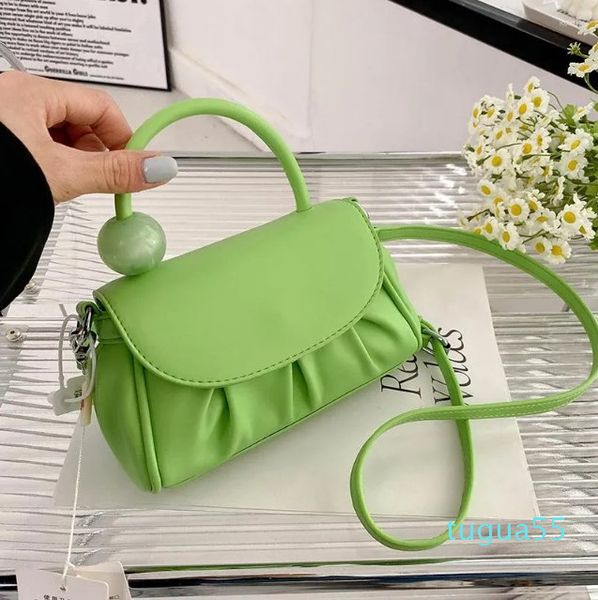 Sacos de designer-runagem ombro verde fluorescente para mulheres 2023 Crossbody PU Couro PU Bolsas simples de bolsas femininas