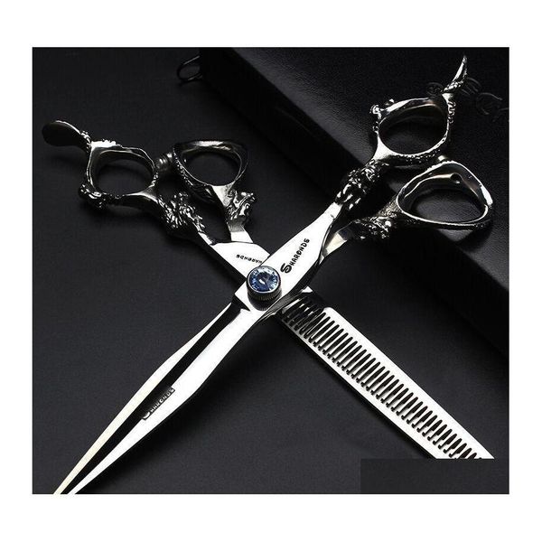 2016 Hair Scissors Japão Original 6.0 Praente de cabeleireiro profissional Conjunto de barbeiro de corte de tesouras de tesouras CARCHO