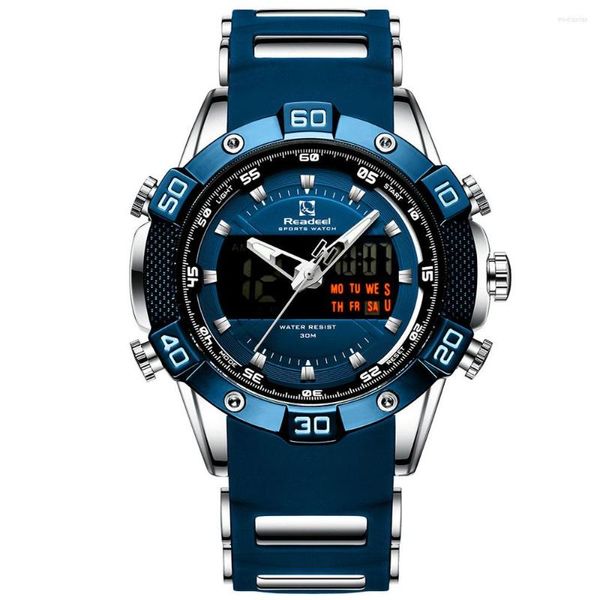 Armbanduhr Brand Sport Watch Men Uhren wasserdichte Armbanduhren Dual Display Quarz Digital LED Military Armee Uhr Relogio Masculino