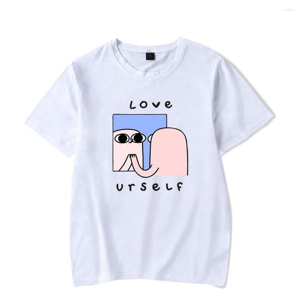 T-shirt da uomo Ketnipz Love Urself T-shirt Donna / Uomo Estate T-shirt manica corta Coreano Top larghi Stampa Moda Casual Alta qualità